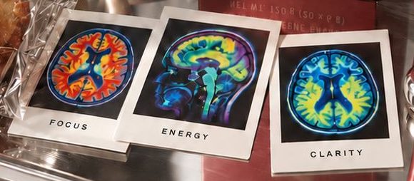 Brain scan cards labelled focus, energy and clarity